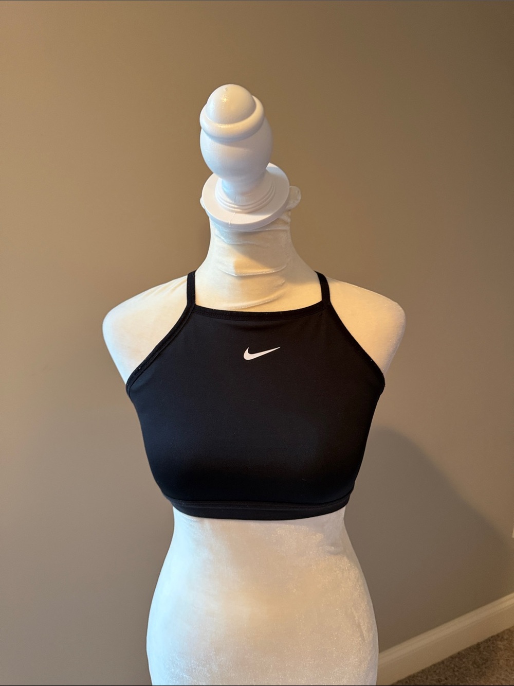 Nike Black High-Neck Racerback Sports Bra